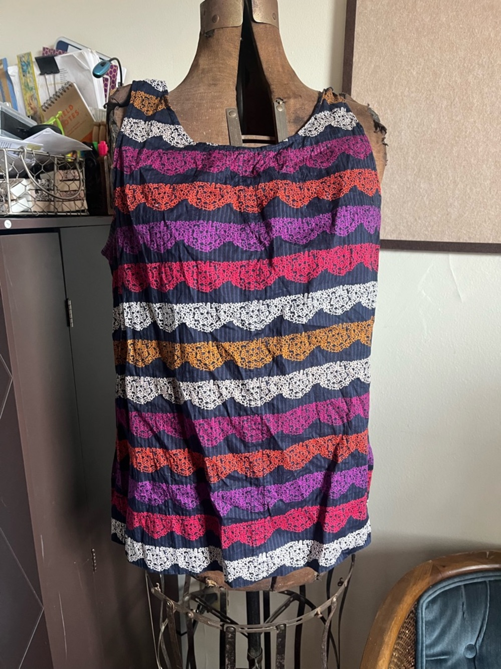 Marc by Marc Jacobs Faux Lace Bow Back Tank Top